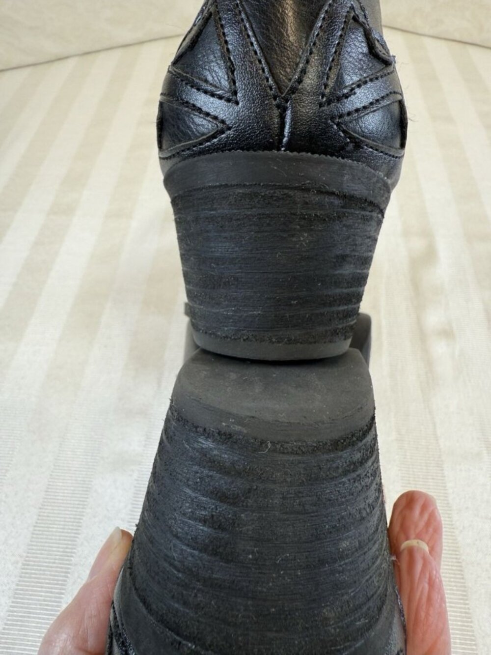 Circus By Sam Edelman Western Short Bootie Boot Pointed Toe SIZE 8 Black - Picture 12 of 13